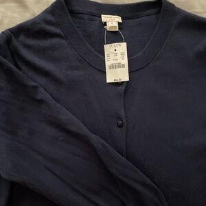 J. Crew Navy Blue Cardigan Sweater